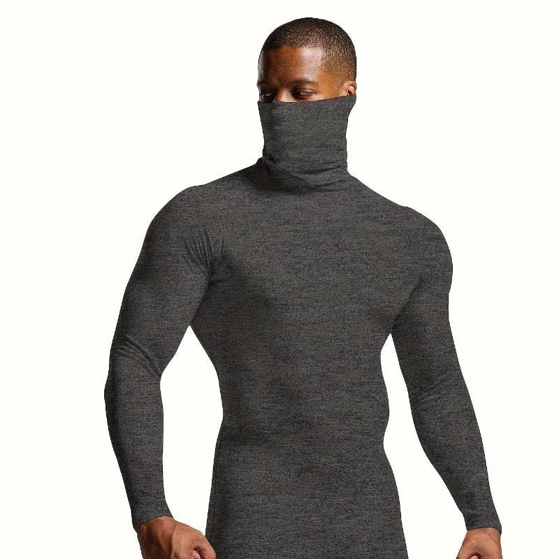 Ανδρικό Slim-Fit Πλεκτό Πουλόβερ με Ζιβάγκο, Ακρυλικό με Mitsubishi Meryl, Ultra-Παχύ, Θερμό