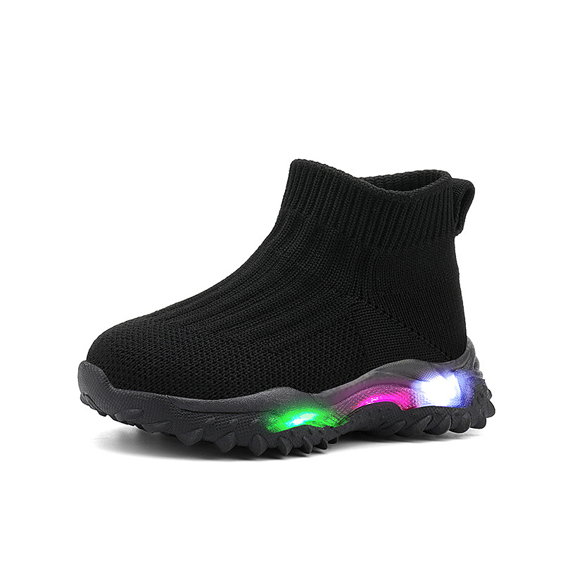 Dječje Fly-Knit tenisice, prozračne i lagane, slip-on dizajn, protuklizne, otporne na habanje, amortizacija udara, gornji dio od tkanine, potplat TPU, za sve sezone, unisex, jednobojne, uzrast 4–12 godina