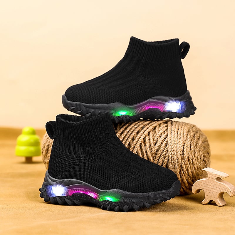 Dječje Fly-Knit tenisice, prozračne i lagane, slip-on dizajn, protuklizne, otporne na habanje, amortizacija udara, gornji dio od tkanine, potplat TPU, za sve sezone, unisex, jednobojne, uzrast 4–12 godina