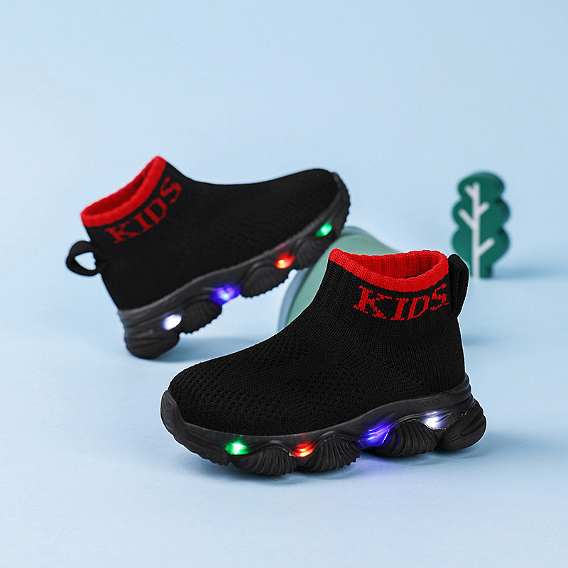 Dječje Fly-Knit tenisice, prozračne i lagane, slip-on dizajn, protuklizne, otporne na habanje, amortizacija udara, gornji dio od tkanine, potplat TPU, za sve sezone, unisex, jednobojne, uzrast 4–12 godina