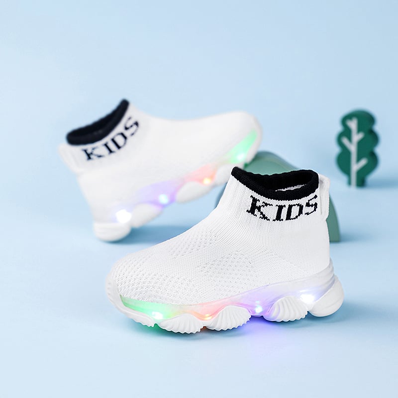 Dječje Fly-Knit tenisice, prozračne i lagane, slip-on dizajn, protuklizne, otporne na habanje, amortizacija udara, gornji dio od tkanine, potplat TPU, za sve sezone, unisex, jednobojne, uzrast 4–12 godina