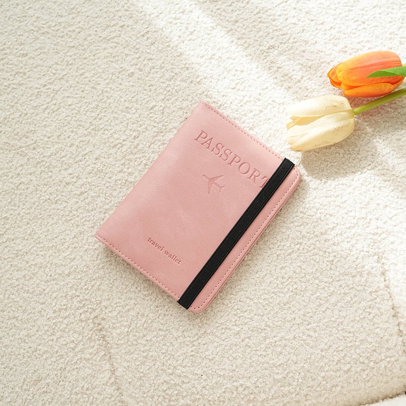Θήκη PU δέρμα για διαβατήριο και ταυτότητα, πορτοφόλι με διπλό διαμερισμό, μοτίβο γραμμάτων, ανθεκτικό στη φθορά, κάτοχος διαβατηρίου/πιστοποιητικών