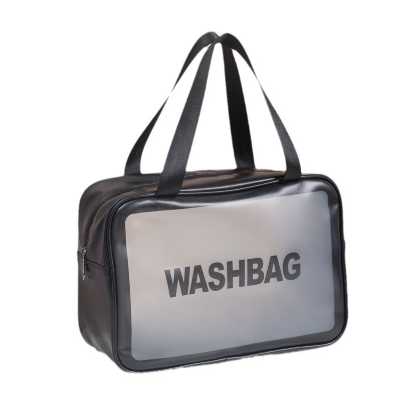 PU kosmētikas soma kubveida formā, caurspīdīga ar organizētāju ceļošanai