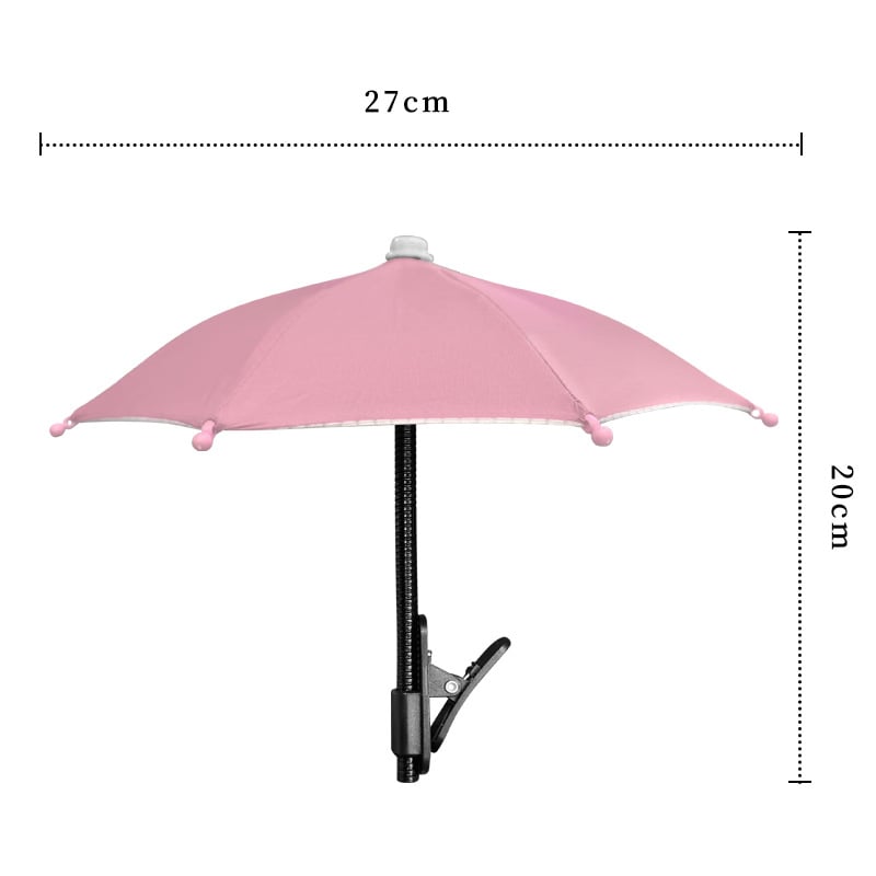 Mini esernyő acél tengellyel és fogantyúval, 8 merevítő bordával, poliészter vászonnal, UV védelem PA++, manuális nyitás-zárás