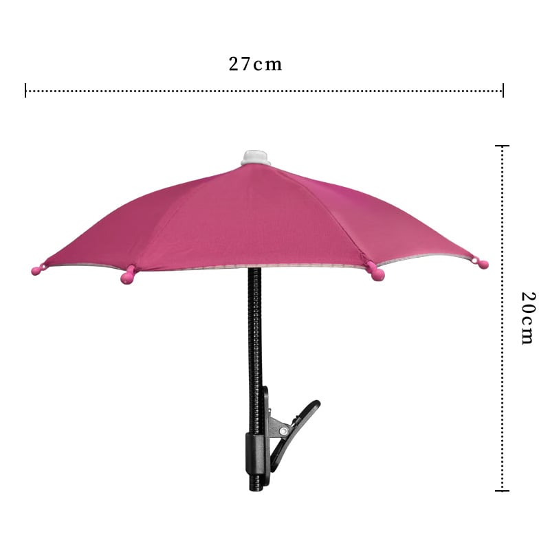 Mini esernyő acél tengellyel és fogantyúval, 8 merevítő bordával, poliészter vászonnal, UV védelem PA++, manuális nyitás-zárás