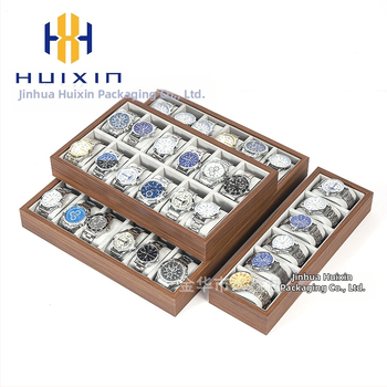 Дървена подложка за часовници, ръчна изработка, 6–30 позиции, кутия за подаръци и бижута