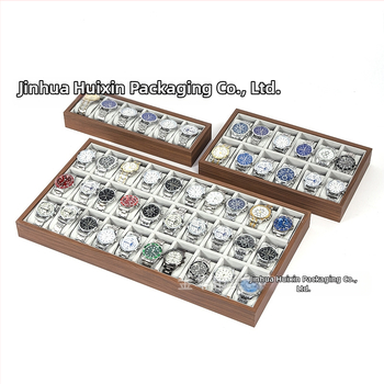Дървена подложка за часовници, ръчна изработка, 6–30 позиции, кутия за подаръци и бижута