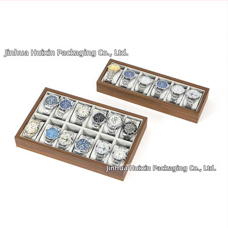 Дървена подложка за часовници, ръчна изработка, 6–30 позиции, кутия за подаръци и бижута