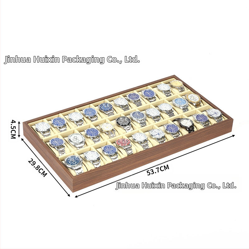 Дървена подложка за часовници, ръчна изработка, 6–30 позиции, кутия за подаръци и бижута