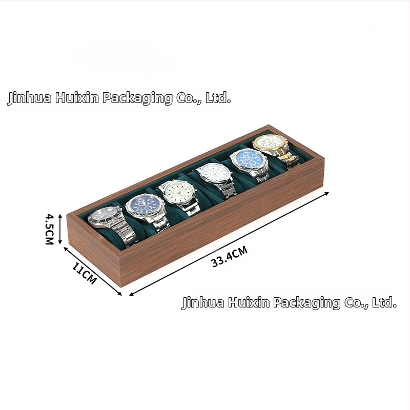 Дървена подложка за часовници, ръчна изработка, 6–30 позиции, кутия за подаръци и бижута