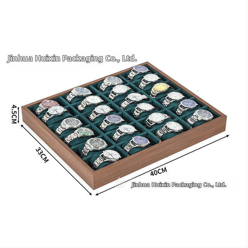 Дървена подложка за часовници, ръчна изработка, 6–30 позиции, кутия за подаръци и бижута