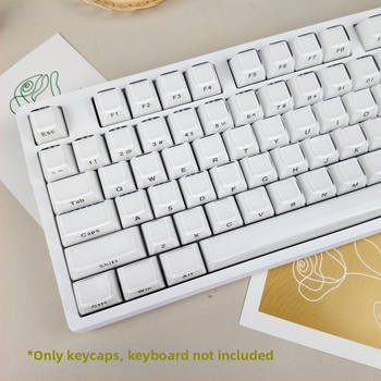 Mechanikus billentyűzethez készült keycap szett, 113 gomb, PC anyag, kettős színű oldalsó gravírozás, Cross-Shaft kompatibilis