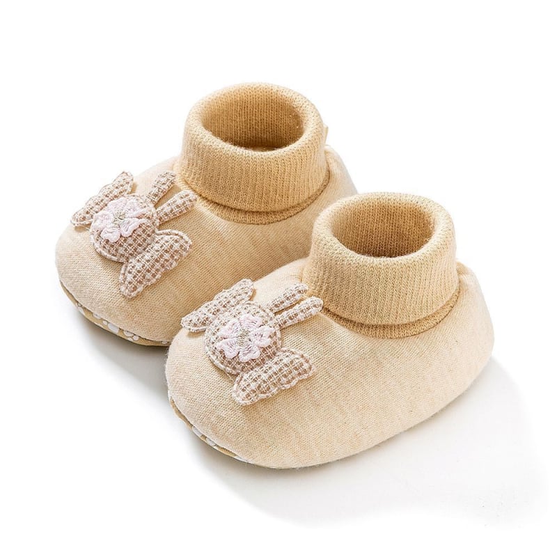 Bērnu pirmajiem soļiem kurpes – kokvilnas augšdaļa, sintētiskas gumijas zole, vecums 6–12 mēneši, karikatūras raksts