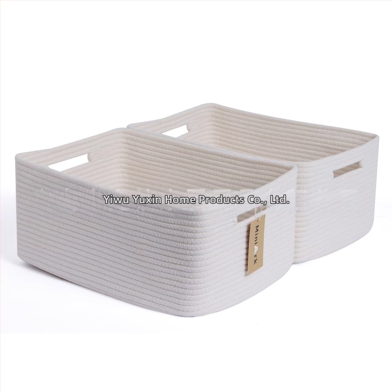 Yunxin AB-125B кош за съхранение от памучно въже – многофункционален организатор за CD-та, дистанционни, канцелария, козметика и книги