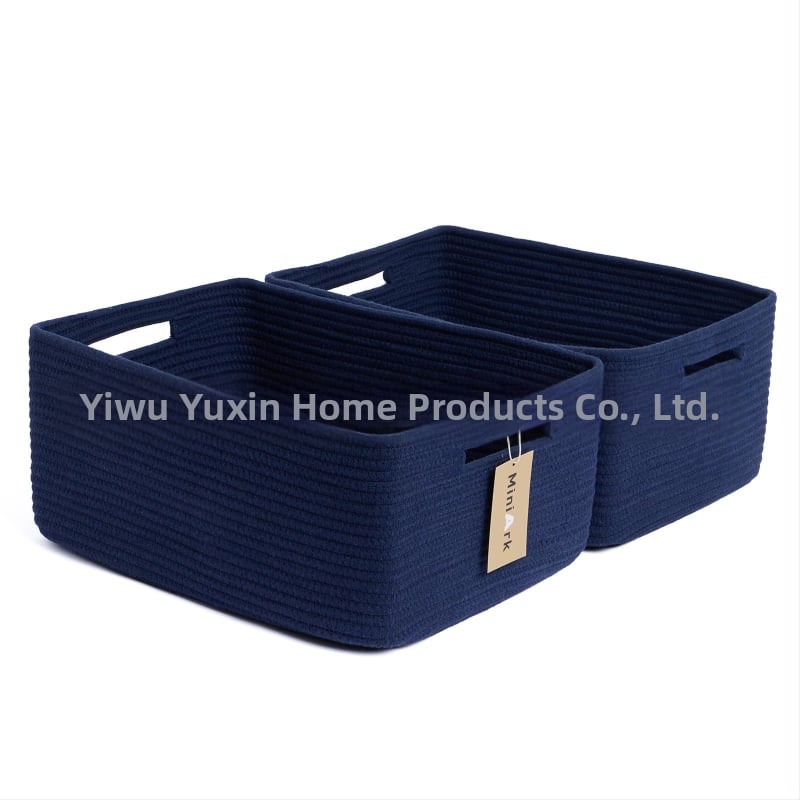 Yunxin AB-125B кош за съхранение от памучно въже – многофункционален организатор за CD-та, дистанционни, канцелария, козметика и книги