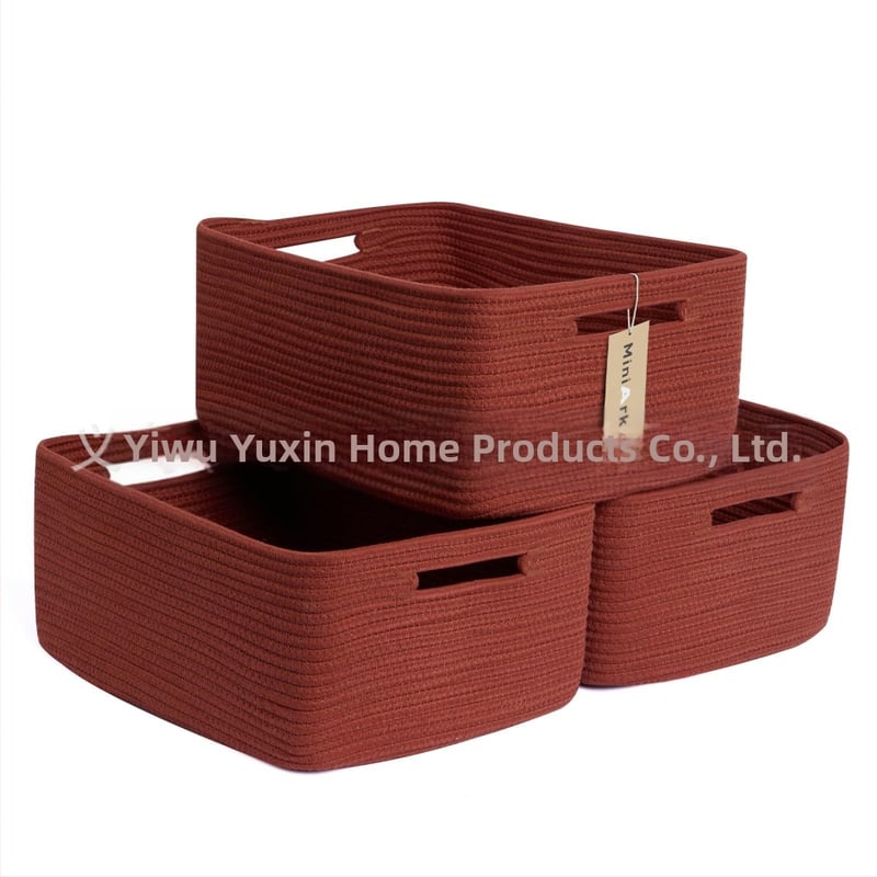 Yunxin AB-125B кош за съхранение от памучно въже – многофункционален организатор за CD-та, дистанционни, канцелария, козметика и книги