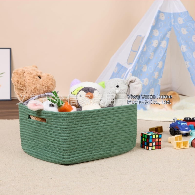 Yunxin AB-125B кош за съхранение от памучно въже – многофункционален организатор за CD-та, дистанционни, канцелария, козметика и книги