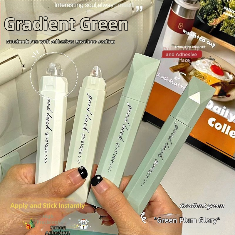 Duwu Пен тип лепило с точкови капки, градиентен дизайн, силно двойнозалепващо за ученически дневник и занаяти