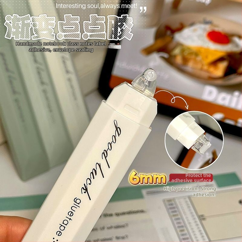 Duwu Пен тип лепило с точкови капки, градиентен дизайн, силно двойнозалепващо за ученически дневник и занаяти