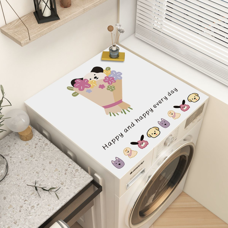 Shunxin Cartoon Πολυεστερικό Κάλυμμα Προστασίας Σκόνης για Πλυντήριο, Προσαρμοζόμενο, Πολυχρηστικό Κάλυμμα για Έπιπλα/Κλιματιστικό