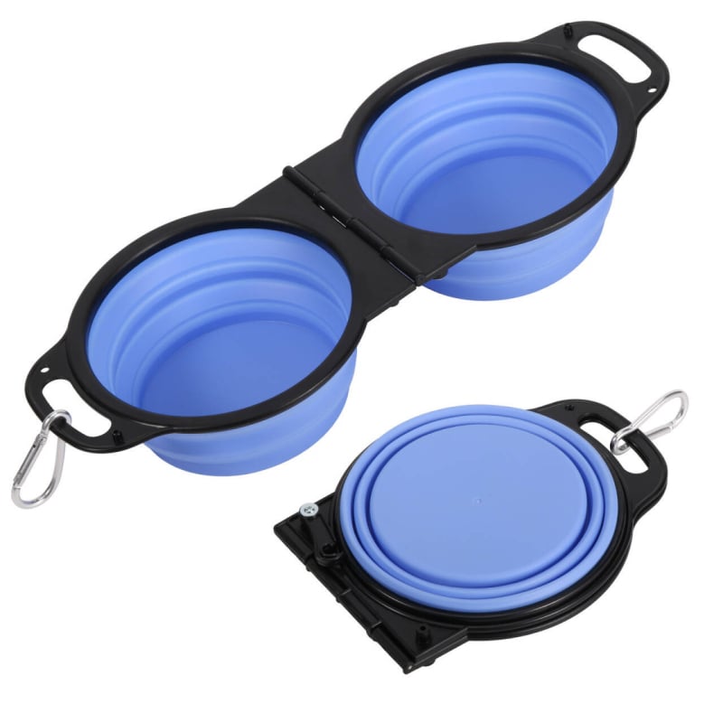 Összecsukható dupla tál háziállatok számára, műanyag, modell ZDSW-02, Guangdong