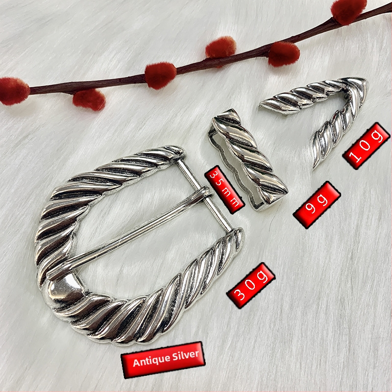 Трикомпонентен комплект закопчалки за колан с пин-механизъм, кръгла форма, от алуминиева сплав, етнически стил, флорална шарка и монголски мотив