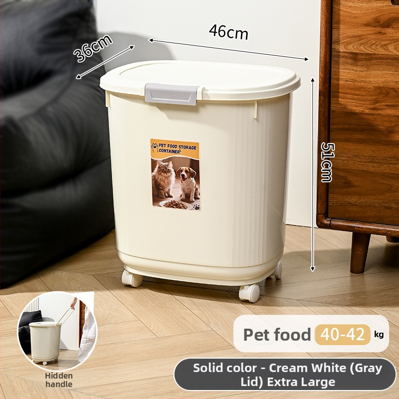 Κοντέινερ αποθήκευσης τροφής κατοικίδιων – αεροστεγής, ανθεκτικό στην υγρασία και στα έντομα, 45 λίτρα, PP υλικό, κατάλληλο για τροφή γάτας και σκύλου