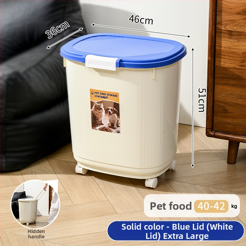 Κοντέινερ αποθήκευσης τροφής κατοικίδιων – αεροστεγής, ανθεκτικό στην υγρασία και στα έντομα, 45 λίτρα, PP υλικό, κατάλληλο για τροφή γάτας και σκύλου