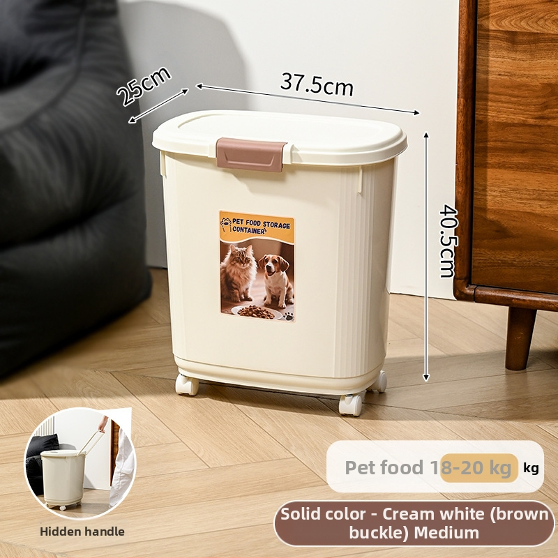 Κοντέινερ αποθήκευσης τροφής κατοικίδιων – αεροστεγής, ανθεκτικό στην υγρασία και στα έντομα, 45 λίτρα, PP υλικό, κατάλληλο για τροφή γάτας και σκύλου