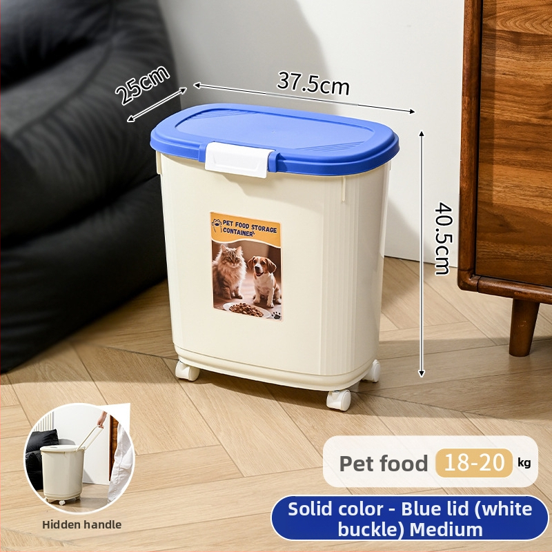 Κοντέινερ αποθήκευσης τροφής κατοικίδιων – αεροστεγής, ανθεκτικό στην υγρασία και στα έντομα, 45 λίτρα, PP υλικό, κατάλληλο για τροφή γάτας και σκύλου
