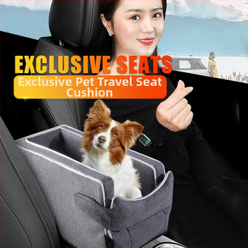 Автомобилна централна конзола за домашни любимци – плюшено пълнеж, текстилна повърхност, всесезонен универсален дизайн, минималистичен стил