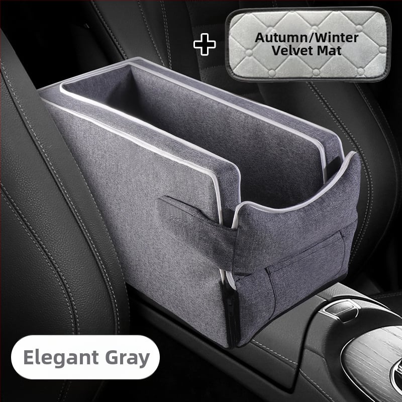 Automobiļa centrālā konsole drošības sēdeklis mājdzīvniekiem – pūkains pildījums, auduma virsma, vissezonu universālais dizains, minimālistisks stils