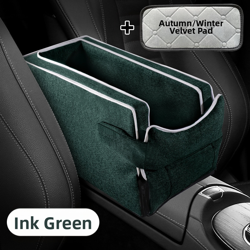 Automobiļa centrālā konsole drošības sēdeklis mājdzīvniekiem – pūkains pildījums, auduma virsma, vissezonu universālais dizains, minimālistisks stils