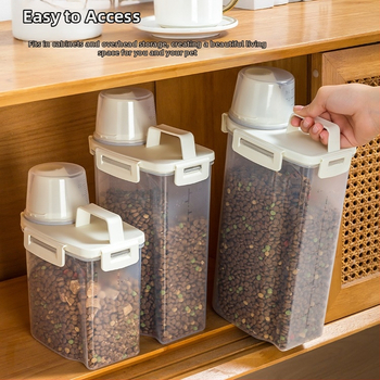 Δοχείο Αποθήκευσης Τροφίμων Κατοικίδιων, Αεροστεγές και Αδιάβροχο, Υλικό PP, Για Τροφή Γάτας και Σκύλου