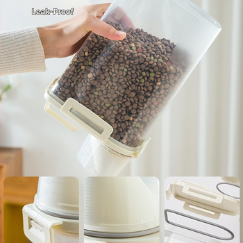 Δοχείο Αποθήκευσης Τροφίμων Κατοικίδιων, Αεροστεγές και Αδιάβροχο, Υλικό PP, Για Τροφή Γάτας και Σκύλου