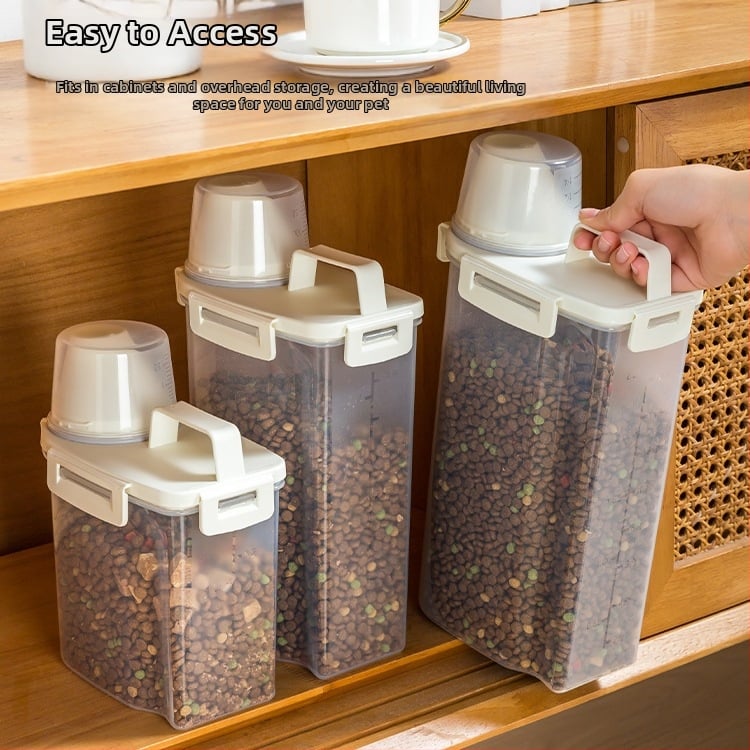 Δοχείο Αποθήκευσης Τροφίμων Κατοικίδιων, Αεροστεγές και Αδιάβροχο, Υλικό PP, Για Τροφή Γάτας και Σκύλου