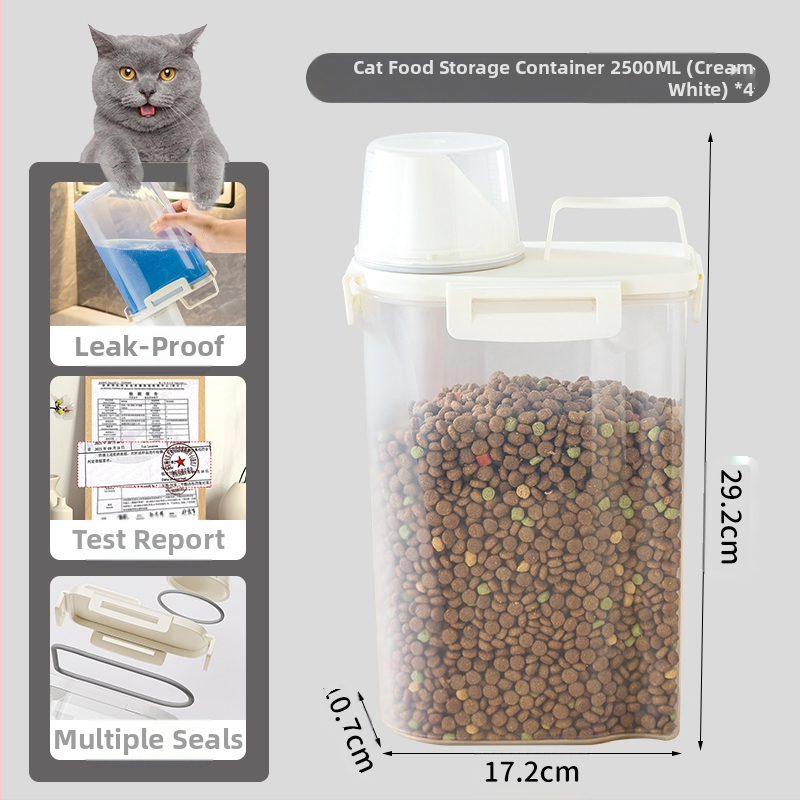 Δοχείο Αποθήκευσης Τροφίμων Κατοικίδιων, Αεροστεγές και Αδιάβροχο, Υλικό PP, Για Τροφή Γάτας και Σκύλου