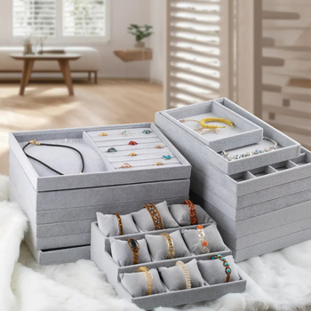 Βελούδινος δίσκος κοσμημάτων για αποθήκευση κολιέ και δαχτυλιδιών, βάση εργαλείου, άνοιξη 2025, μη προσαρμοσμένος