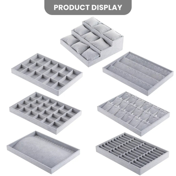 Βελούδινος δίσκος κοσμημάτων για αποθήκευση κολιέ και δαχτυλιδιών, βάση εργαλείου, άνοιξη 2025, μη προσαρμοσμένος