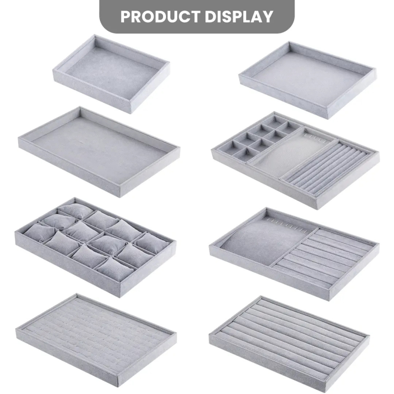 Βελούδινος δίσκος κοσμημάτων για αποθήκευση κολιέ και δαχτυλιδιών, βάση εργαλείου, άνοιξη 2025, μη προσαρμοσμένος