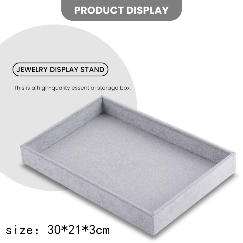 Βελούδινος δίσκος κοσμημάτων για αποθήκευση κολιέ και δαχτυλιδιών, βάση εργαλείου, άνοιξη 2025, μη προσαρμοσμένος