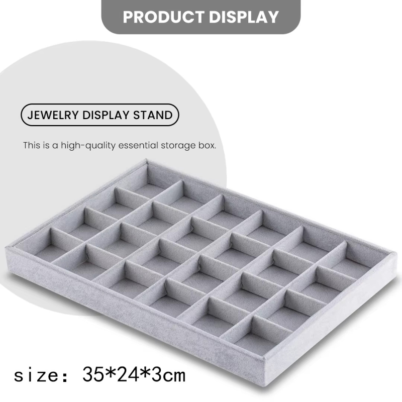 Βελούδινος δίσκος κοσμημάτων για αποθήκευση κολιέ και δαχτυλιδιών, βάση εργαλείου, άνοιξη 2025, μη προσαρμοσμένος