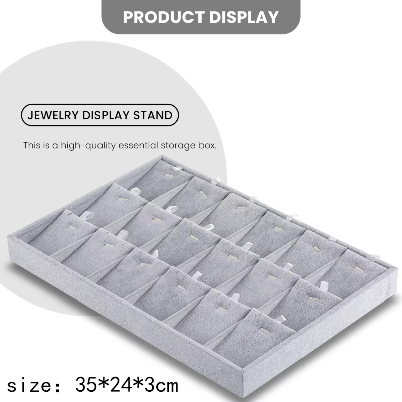 Βελούδινος δίσκος κοσμημάτων για αποθήκευση κολιέ και δαχτυλιδιών, βάση εργαλείου, άνοιξη 2025, μη προσαρμοσμένος