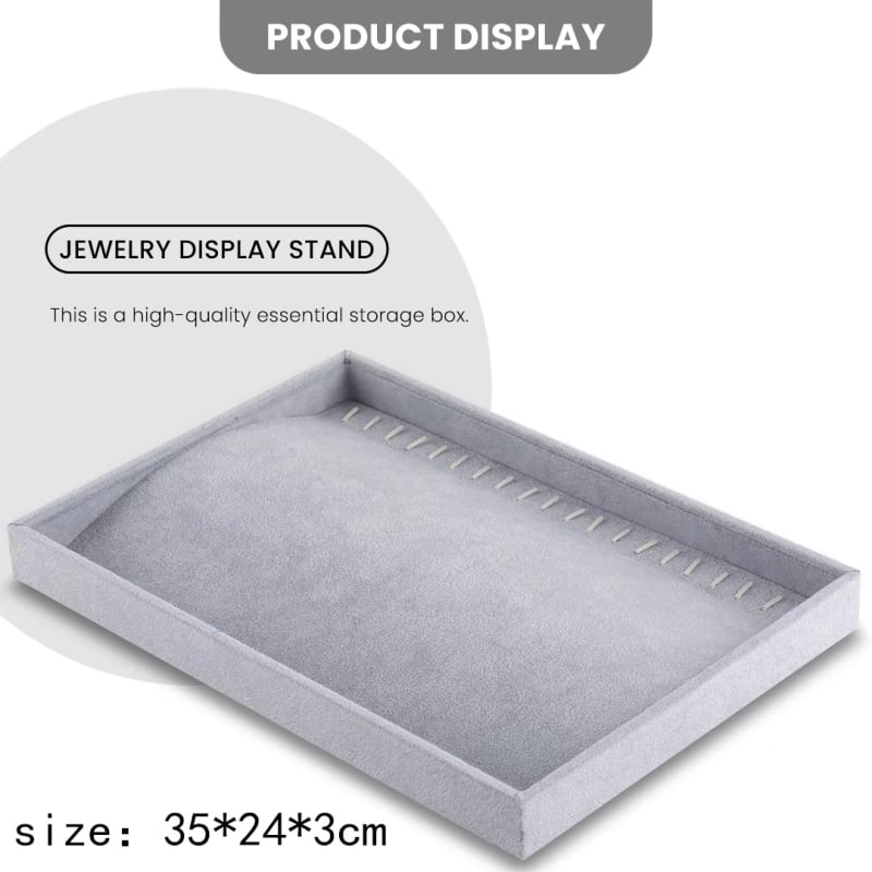 Βελούδινος δίσκος κοσμημάτων για αποθήκευση κολιέ και δαχτυλιδιών, βάση εργαλείου, άνοιξη 2025, μη προσαρμοσμένος