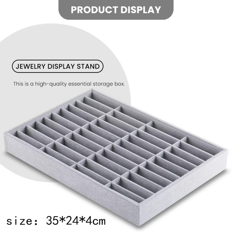 Βελούδινος δίσκος κοσμημάτων για αποθήκευση κολιέ και δαχτυλιδιών, βάση εργαλείου, άνοιξη 2025, μη προσαρμοσμένος