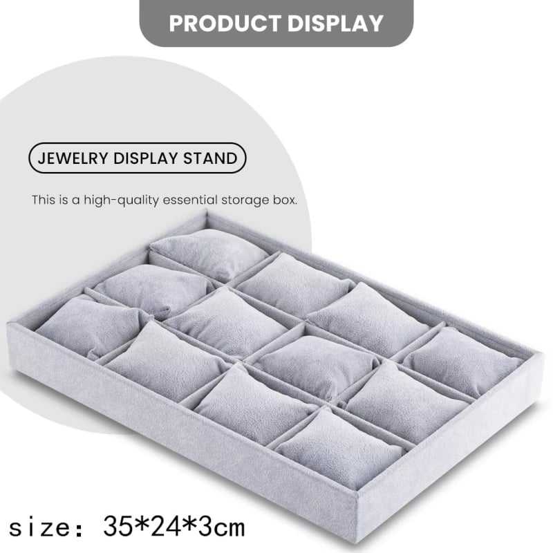 Βελούδινος δίσκος κοσμημάτων για αποθήκευση κολιέ και δαχτυλιδιών, βάση εργαλείου, άνοιξη 2025, μη προσαρμοσμένος