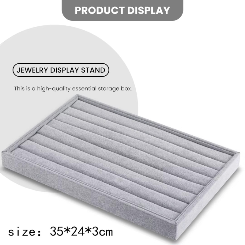 Βελούδινος δίσκος κοσμημάτων για αποθήκευση κολιέ και δαχτυλιδιών, βάση εργαλείου, άνοιξη 2025, μη προσαρμοσμένος