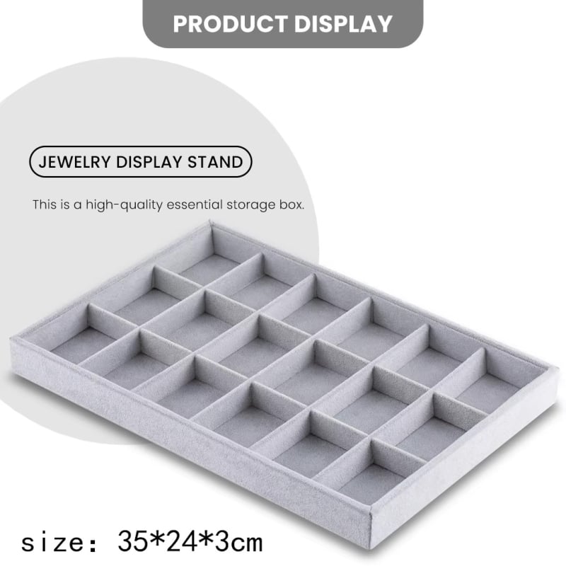 Βελούδινος δίσκος κοσμημάτων για αποθήκευση κολιέ και δαχτυλιδιών, βάση εργαλείου, άνοιξη 2025, μη προσαρμοσμένος