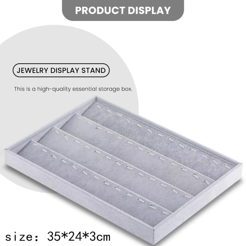 Βελούδινος δίσκος κοσμημάτων για αποθήκευση κολιέ και δαχτυλιδιών, βάση εργαλείου, άνοιξη 2025, μη προσαρμοσμένος