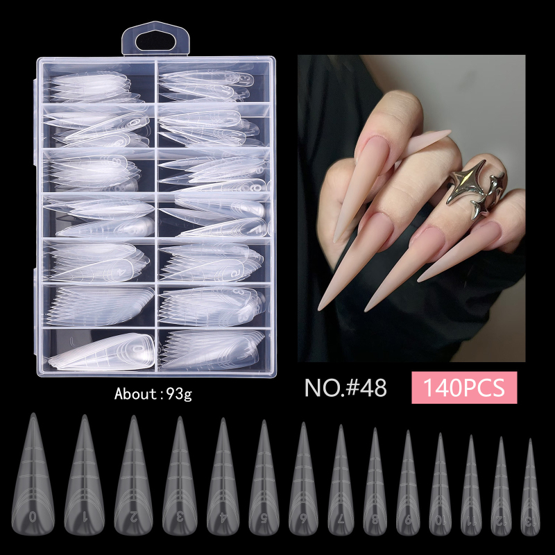 Kristāla nagu formas pagarināšanai – ērgļa ķepas forma, garš asu tips, zvaigžņu debesu raksts, kastīte 140 gab.